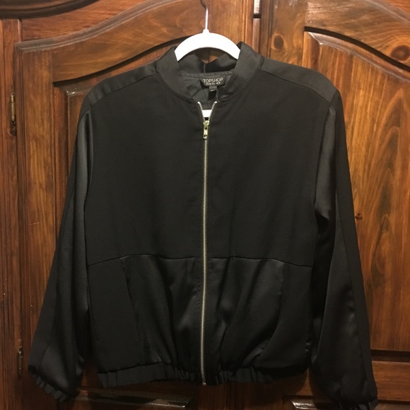 TOPSHOP Matte Shine Bomber Jacket - Picture 2 of 4